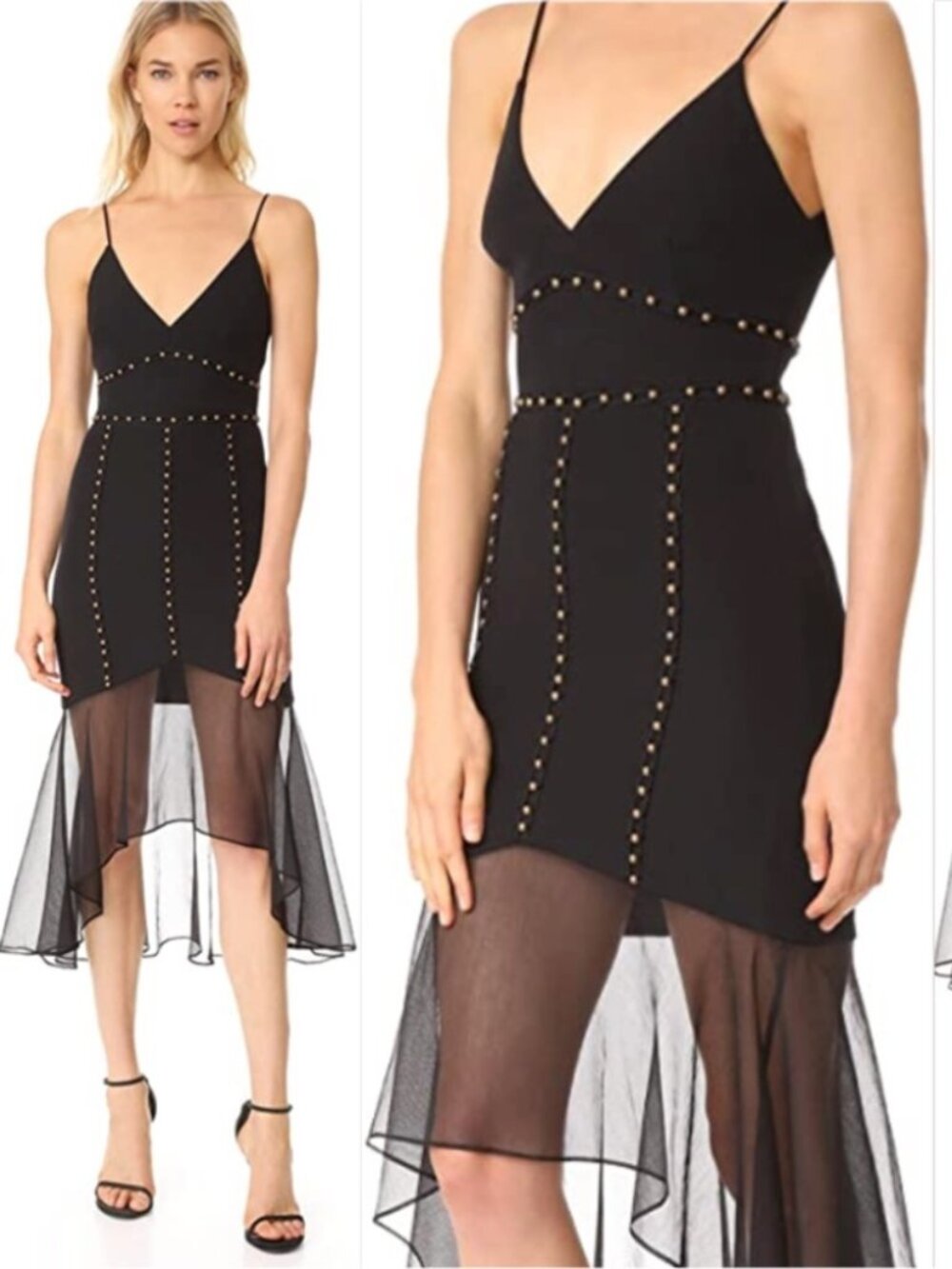 LA MAISON TALULAH Sorbonne Studded Midi Dress 1655